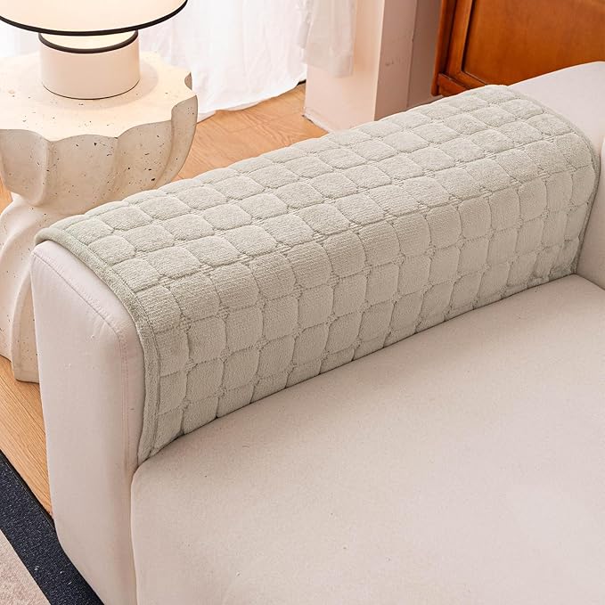 Velvet Couch Cover, Plush Sectional Sofa Cover Washable, Anti Slip Sofa by MDSASFD