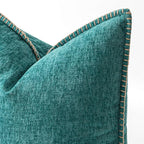 MIULEE Decorative Lumbar Throw Pillow Covers 12x20 Inch Teal 2 Pack | Farmhouse - Image 2