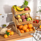 Merysen 3 Tier Wooden Fruit Basket - Image 6