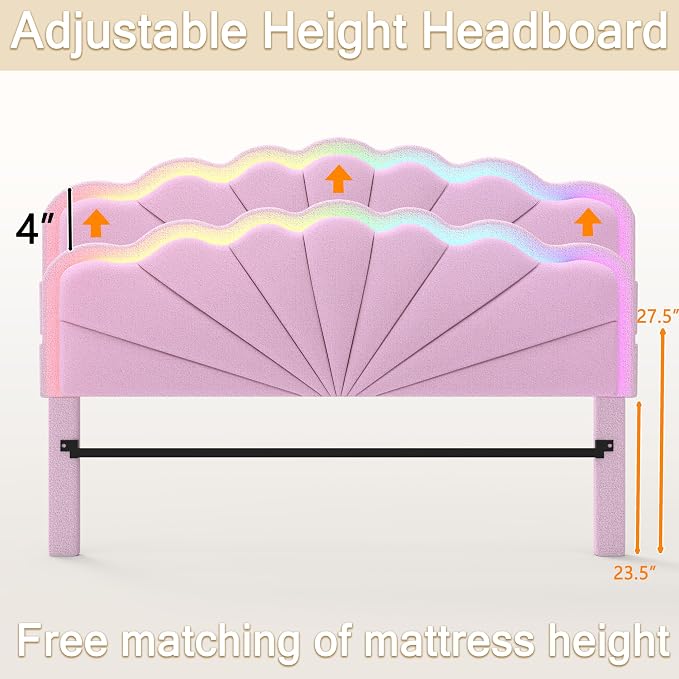 Full Upholstered Bed with 2 Drawers, Charging Station and LED Lighting - Image 2