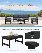 SERWALL HDPE Patio Conversation Set, 6-piece Sectional Outdoor Furniture Set - Image 7