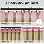 MIULEE 100% Blackout Linen Curtains 42 x 90 Inch Blush Pink 2 Panels | Thermal - Image 5