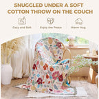 LUTBM Boho Throw Blanket for Couch Sofa Chair Cotton Summer Blankets for - Image 4