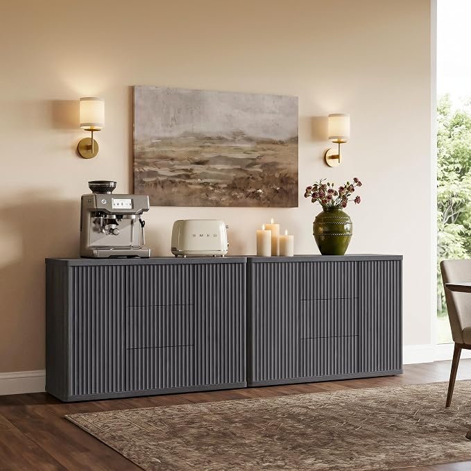 SICOTAS Buffet Cabinet with Storage 109.4" Large Modern Accent Storage Cabinet - Image 2