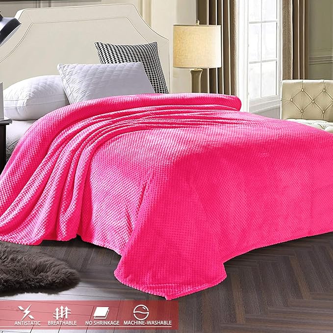 Exclusivo Mezcla Large Waffle Fleece Throw Blanket - Image 3