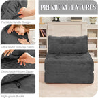 HABUTWAY Folding Sofa Bed, Convertible Sleeper Chair Bed w/Dual-Pillow & Handle - Image 6