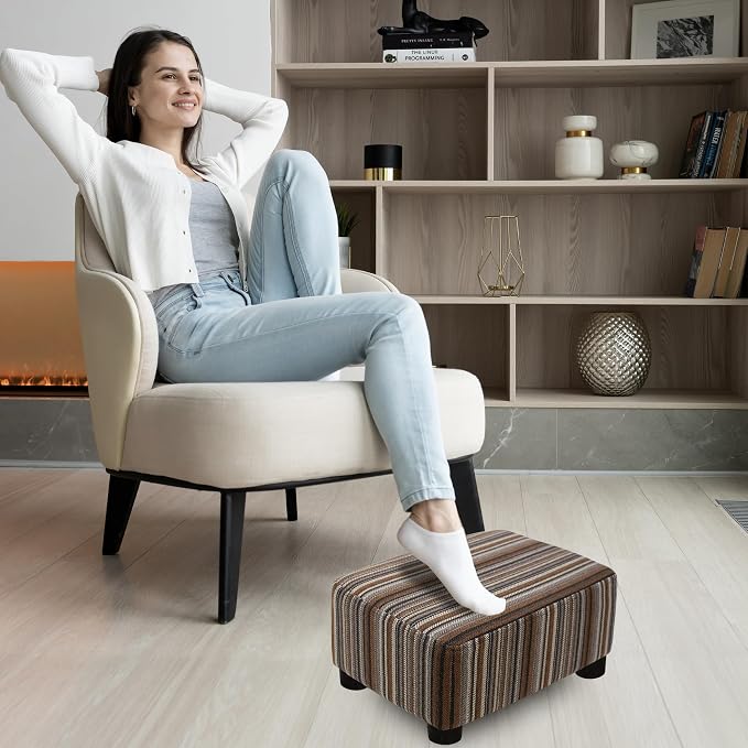 CAROLMADE Small Foot Stool Ottoman Footstool - Image 4