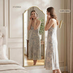 Besdomus Scalloped Full Length Mirror: 21"x56" Gold Arched Floor Mirror - Image 3
