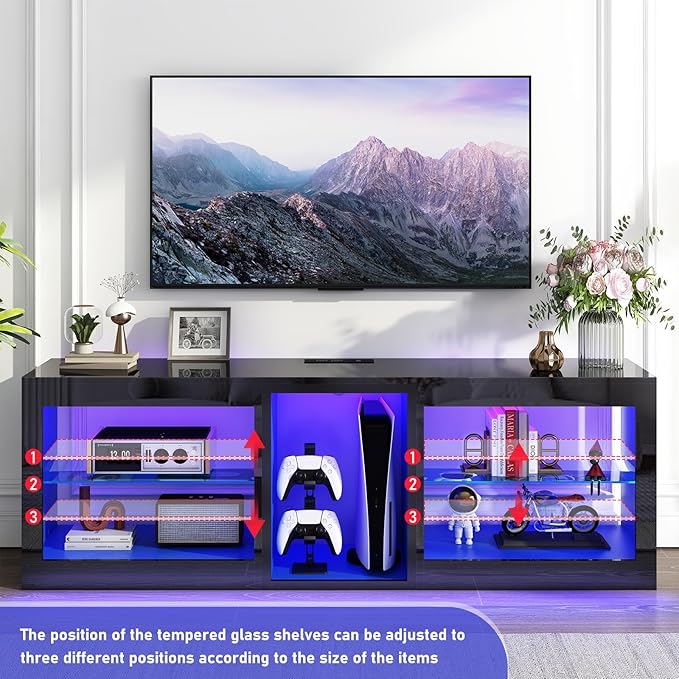 chartustriable LED TV Stands W/Power Outlet - Image 3