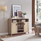 Alaxgumrol Coffee Bar Cabinet, Rattan Buffet Sideboard Cabinets - Image 6