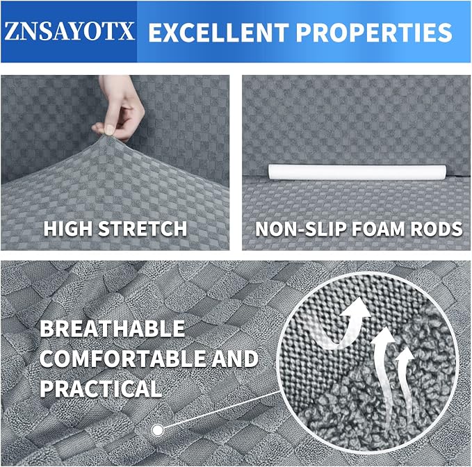 ZNSAYOTX 1 Piece Jacquard Couch Covers - Image 4