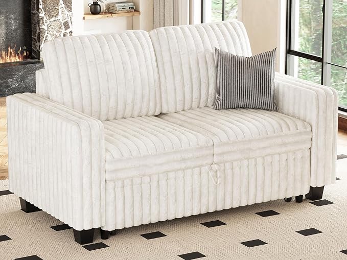 Belffin Corduroy Sectional Sleeper Sofa - Image 3