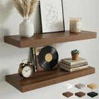 Dreamland Floating Shelves for Wall, 2 Pack Rustic Wooden Wall Shelves by Dreamland