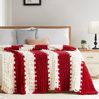 L'AGRATY Chunky Knit Throw Blanket by LAGRATY