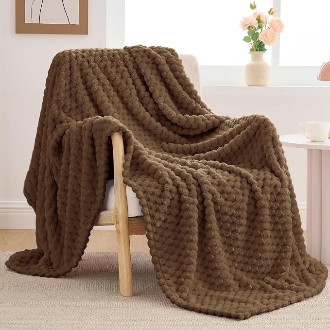 BEDELITE Brown Twin Blanket for Couch, Soft Cozy Gifts for Women, 60 * 80 | 3D - Image 8