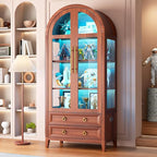 Vlsrka 71 Inch Arched Curio Cabinet - Image 3