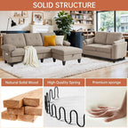 5 Seat Sectional Sofa Set for Living Room Set - Image 4