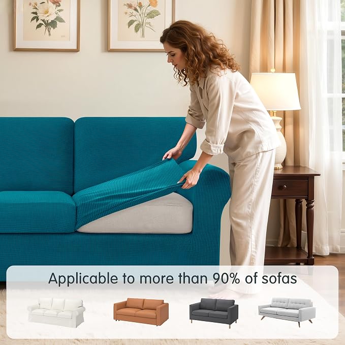 SUBRTEX 7 Pieces Stretch Sofa Slipcover Sets Couch Cover Sets Backrest Cushion - Image 4