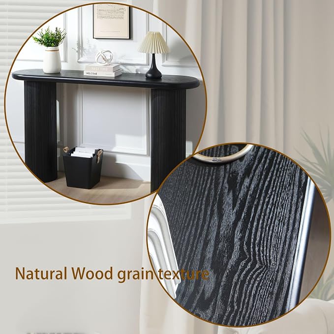 56" Wood Console Table for Entryway, Modern Sofa Table for Living Room - Image 7