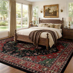RELEANY Washable Area Rug, Water Repellent, Pet Friendly, Vintage Floral Boho - Image 2