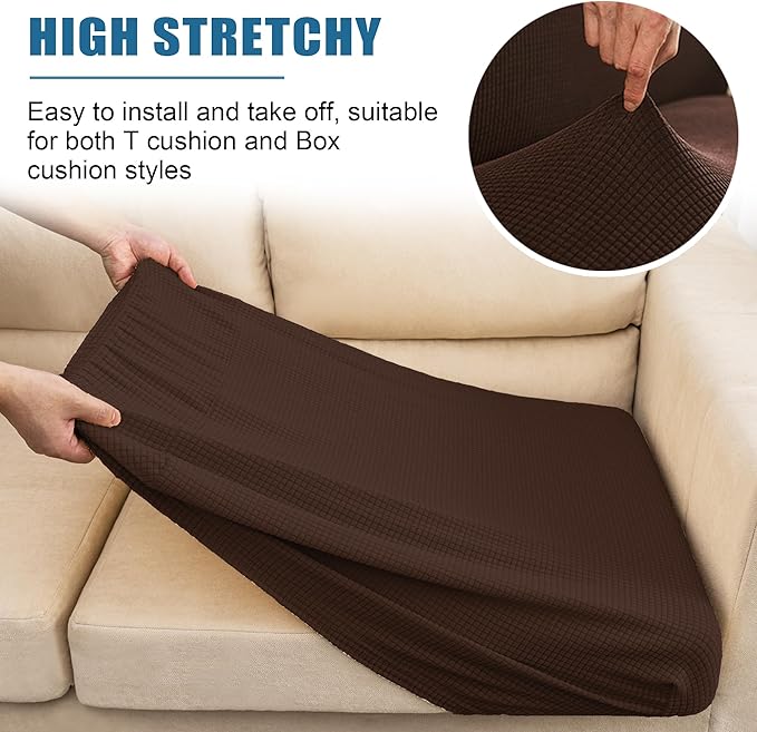 Water Repellent Single Seat Cushion Cover, Stretch Separete Backrest Cover - Image 7