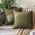 MIULEE Pack of 2 Decorative Outdoor Solid Waterproof Throw Pillow Covers Spring by MIULEE