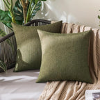 MIULEE Pack of 2 Decorative Outdoor Solid Waterproof Throw Pillow Covers Spring by MIULEE