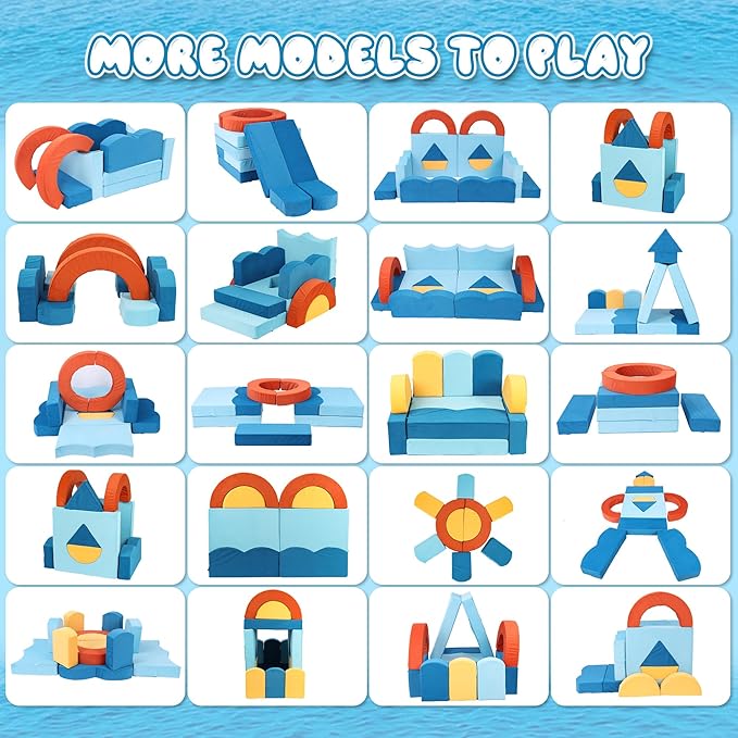 Erament 22Pcs Modular Kids Play Couch - Image 5