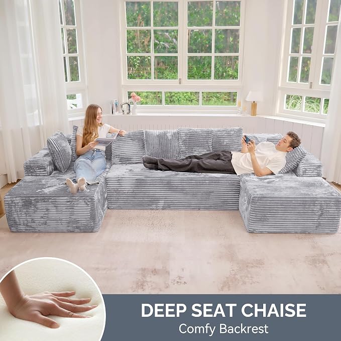 131'' U Shaped Sectional Couches - Image 3