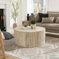 DUHOME Boho Round Coffee Table, Hand-Assembled from Solid Wood Sticks, Organic by DuhomeElegantLifestyle