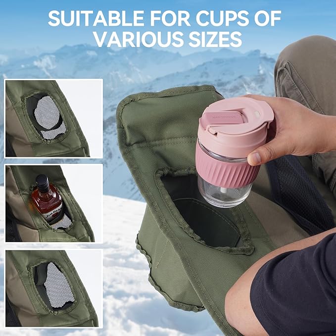 Double Camping Chairs Padded Loveseat Chair - Image 6