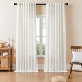 Joydeco Linen Curtains 84 Inch Length 2 Panels Set by JOYDECO