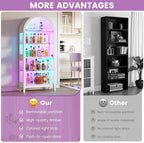 Gurexl 5-Tier Arched Display Cabinet - - Image 8
