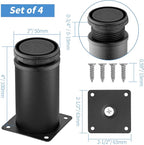 4 Inch Metal Furniture Legs Stainless Steel Adjustable Legs Black Metal Legs - Image 4