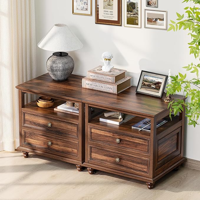 Joaxswe Farmhouse Nightstand Set of 2 - Image 9