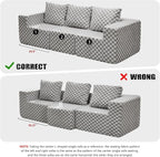 Hobestluk Modular Sectional Sofa Memory Foam Couch Oversized Sectional Sofa - Image 4