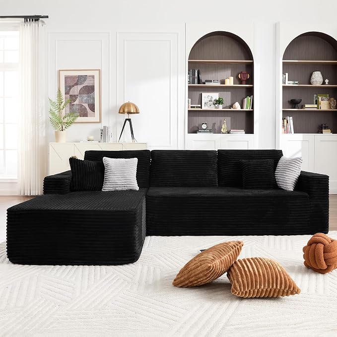 Opiesit 108" Boneless Couches for Living Room, Modular Sectional Sofa by Opiesit