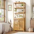 HIFIT Tall Bathroom Storage Cabinet, Corner Tall Cabinets Freestanding by HIFIT