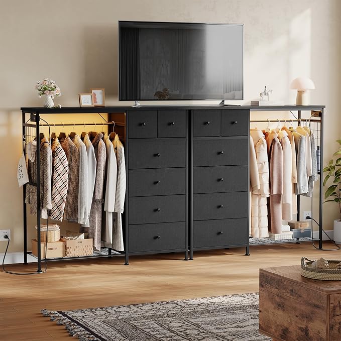 DUMOS Black Dresser for Bedroom - Image 9