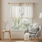 MYSKY HOME Natural Linen Curtains 24 Inch Long - Image 4