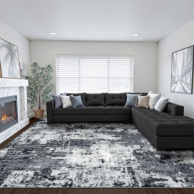 RELEANY Washable 8'x10' Abstract Area Rug - Image 8