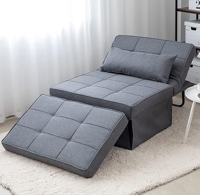 BIGSYY Sofa Bed, Modern Convertible Chair Adjustable Backrest Sleeper Couch Bed - Image 8