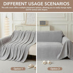 Couch Cover for Dogs, Boho Sofa Covers for 3 Cushion Couch, Chenille Sofa - Image 5
