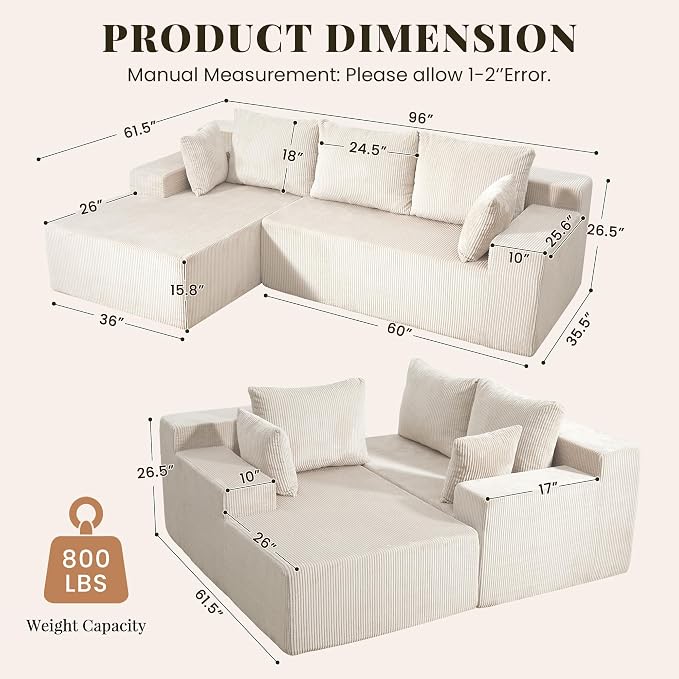 GRUSIGN Cloud Sectional Boneless Couches - Image 2