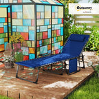 Outsunny Folding Chaise Lounge Chair Outdoor Tanning Chair - Image 2