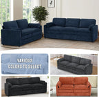 Classic Chenille Sofa Set with 2 Extra Armrest Pillows, Loveseat and 3-Seat - Image 6
