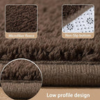 2x10 Runner Rug for Hallway, Long Runner Rugs Non Slip, Coffee | Soft Washable - Image 6