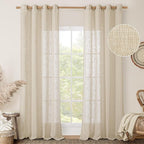 Sheer Linen Curtains 84 Inches Long - Image 2