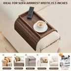 GEHE Bamboo Sofa Arm Tray, Foldable Couch Arm Tray Side Table, Anti-Falling - Image 4