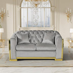 DAMAIFROM Mid Century Modern Chesterfield Sofa Couch, 2 Seat Tufted Sofas - Image 7